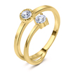 Double Round CZ Ring NSR-821